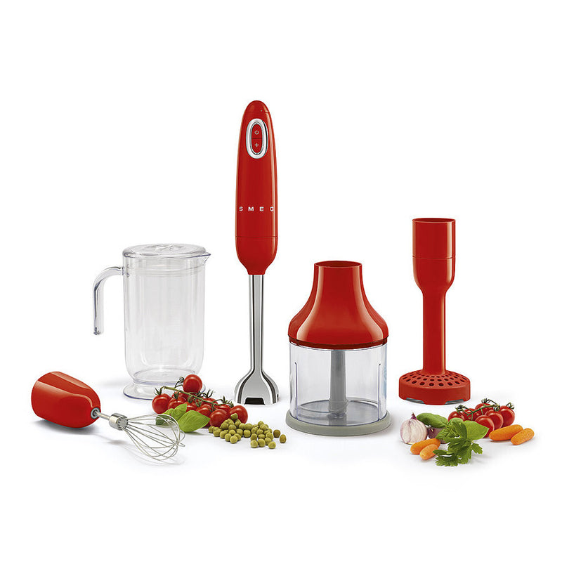 50's Style Aesthetic - Hand Blender with Accessories Red Tritan® Food Mixers & Blenders 50's Style Aesthetic - Hand Blender with Accessories Red Tritan® 50's Style Aesthetic - Hand Blender with Accessories Red Tritan® Smeg