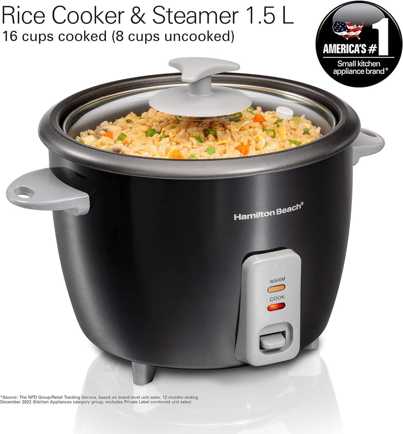 Rice Cooker & Food Steamer (16 cups Capacity) Rice Cookers Rice Cooker & Food Steamer (16 cups Capacity) Rice Cooker & Food Steamer (16 cups Capacity) Hamilton Beach