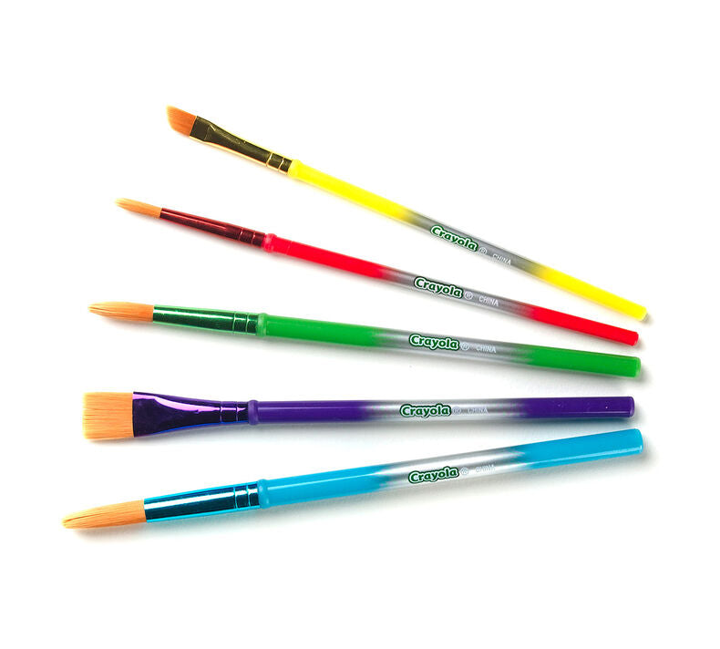 5x Paint Brushes Stationery 5x Paint Brushes 5x Paint Brushes Crayola
