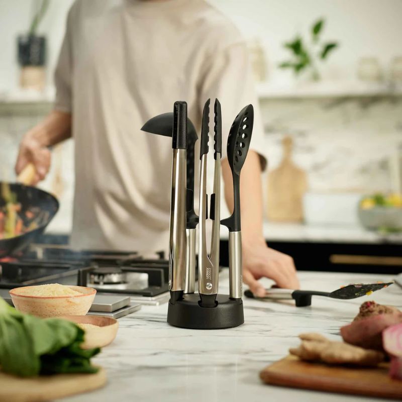 Elevate™ Fusion 5-piece Stainless-steel Utensil Set with Compact Stand Cooking Utensils Elevate™ Fusion 5-piece Stainless-steel Utensil Set with Compact Stand Elevate™ Fusion 5-piece Stainless-steel Utensil Set with Compact Stand Joseph Joseph