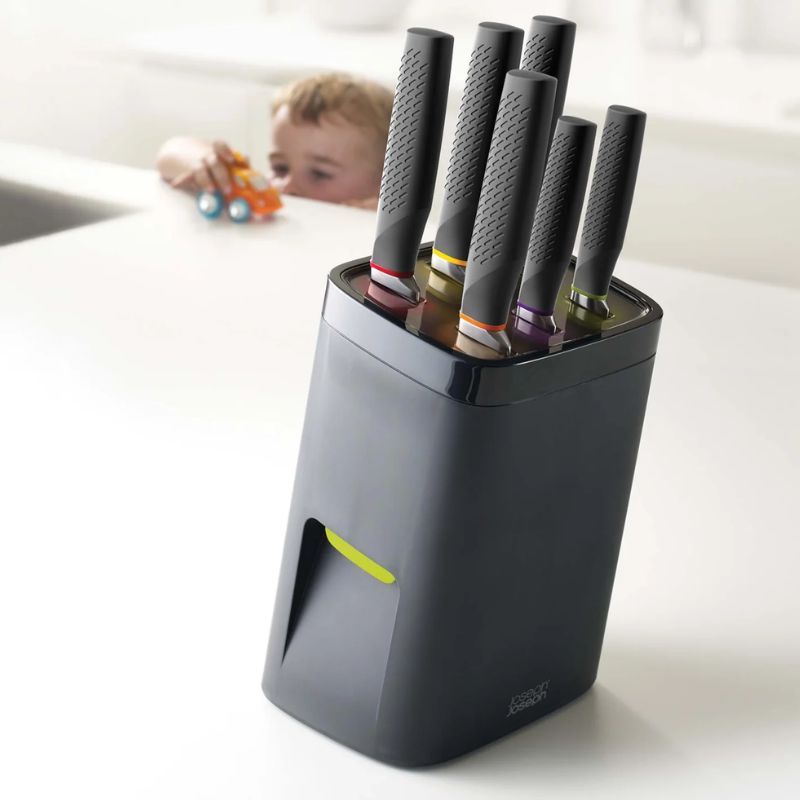 LockBlock™ Black Knife Block Set Kitchen Knives LockBlock™ Black Knife Block Set LockBlock™ Black Knife Block Set Joseph Joseph