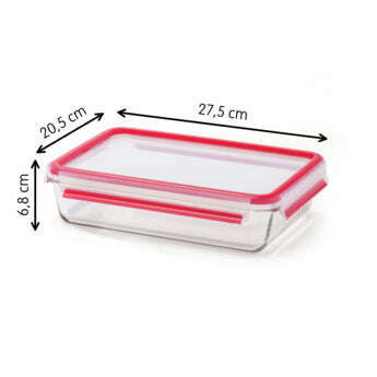 MasterSeal Glass Rectangular Food Storage Containers MasterSeal Glass Rectangular MasterSeal Glass Rectangular Tefal