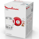 1.7L White & Silver Glass Electric Kettles 1.7L White & Silver Glass 1.7L White & Silver Glass Moulinex