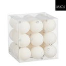 Bauble unbreakable white 27 pieces - d8cm Christmas Decoration Bauble unbreakable white 27 pieces - d8cm Bauble unbreakable white 27 pieces - d8cm Edelmann