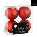Bauble unbreakable red 4 pieces - d10cm Christmas Decoration Bauble unbreakable red 4 pieces - d10cm Bauble unbreakable red 4 pieces - d10cm Edelmann
