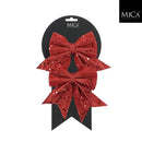 Bow red 2 pieces - l12xw13cm, by pc Christmas Decoration Bow red 2 pieces - l12xw13cm, by pc Bow red 2 pieces - l12xw13cm, by pc Edelmann