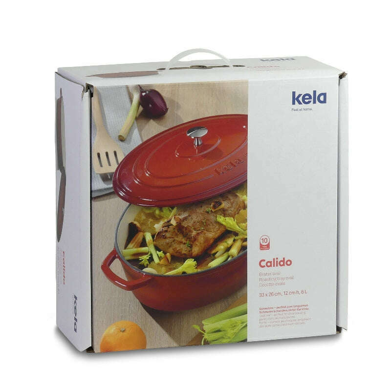 Red Roasting tray Calido 9.3L Dutch Ovens Red Roasting tray Calido 9.3L Red Roasting tray Calido 9.3L Kela