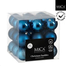 Bauble unbreakable d. blue 27 pieces - d8cm Christmas Decoration Bauble unbreakable d. blue 27 pieces - d8cm Bauble unbreakable d. blue 27 pieces - d8cm Edelmann