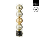 Champagne Shatterproof Christmas Balls, 5 Pieces  Champagne Shatterproof Christmas Balls, 5 Pieces Champagne Shatterproof Christmas Balls, 5 Pieces The German Outlet