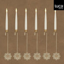 Candle led snowflake white warm white 6 pcs RC battery operated with timer - h15xd1,5cm Christmas Decoration Candle led snowflake white warm white 6 pcs RC battery operated with timer - h15xd1,5cm Candle led snowflake white warm white 6 pcs RC battery operated with timer - h15xd1,5cm Edelmann