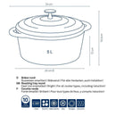 Black Roaster Calido Round 5L Dutch Ovens Black Roaster Calido Round 5L Black Roaster Calido Round 5L Kela