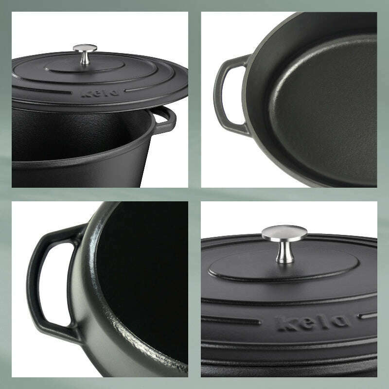 Black Roaster Calido Oval 9.3L Dutch Ovens Black Roaster Calido Oval 9.3L Black Roaster Calido Oval 9.3L Kela