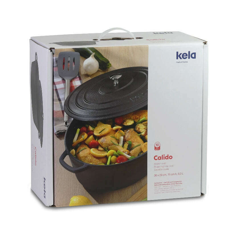 Black Roaster Calido Oval 9.3L Dutch Ovens Black Roaster Calido Oval 9.3L Black Roaster Calido Oval 9.3L Kela