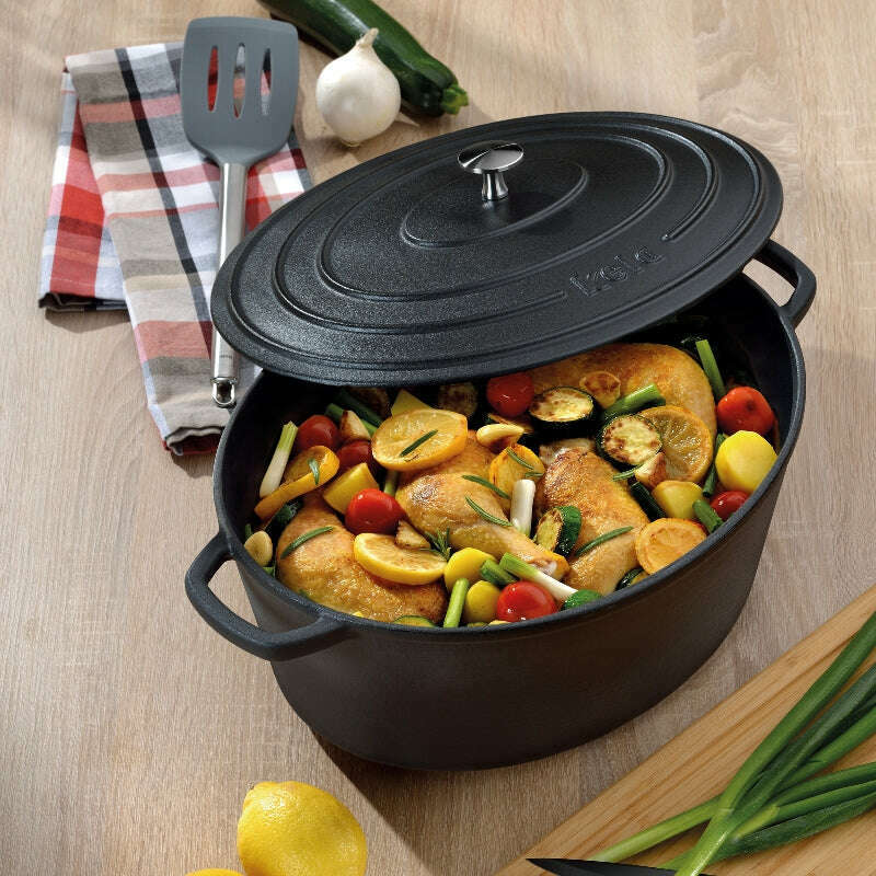 Black Roaster Calido Oval 9.3L Dutch Ovens Black Roaster Calido Oval 9.3L Black Roaster Calido Oval 9.3L Kela