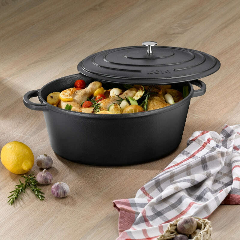 Black Roaster Calido Oval 9.3L Dutch Ovens Black Roaster Calido Oval 9.3L Black Roaster Calido Oval 9.3L Kela