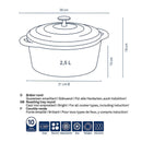 Grey Roasting Tray Round Calido 2.5L Dutch Ovens Grey Roasting Tray Round Calido 2.5L Grey Roasting Tray Round Calido 2.5L Kela
