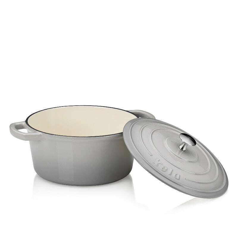 Grey Roasting Tray Round Calido - 3.8L Dutch Ovens Grey Roasting Tray Round Calido - 3.8L Grey Roasting Tray Round Calido - 3.8L Kela