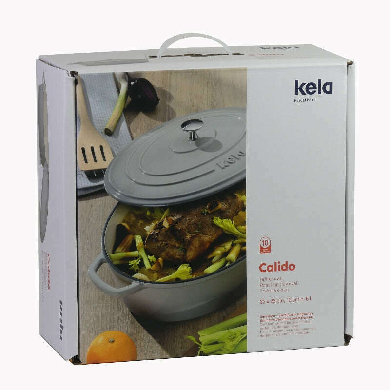 Grey Roasting Tray Round Calido - 3.8L Dutch Ovens Grey Roasting Tray Round Calido - 3.8L Grey Roasting Tray Round Calido - 3.8L Kela