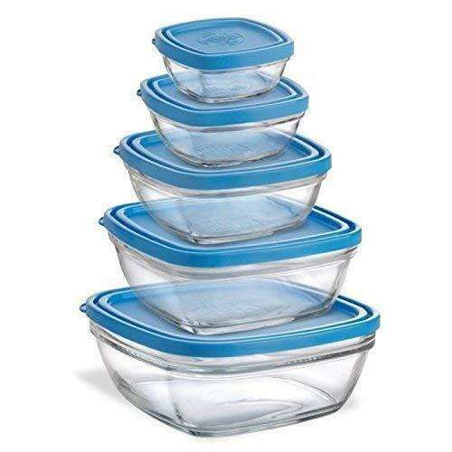 Glass Food Container, Pack of 5 Outlet Glass Food Container, Pack of 5 Glass Food Container, Pack of 5 Duralex