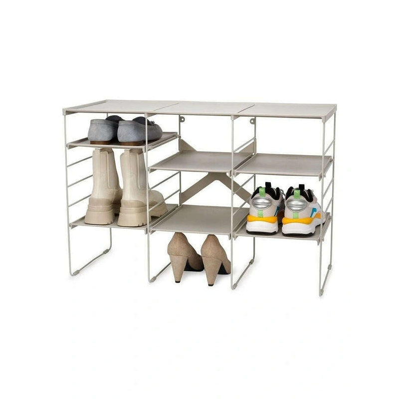 Level Plus Adjustable Triple Shoe Rack in Ecru Home decor Level Plus Adjustable Triple Shoe Rack in Ecru Level Plus Adjustable Triple Shoe Rack in Ecru Joseph Joseph