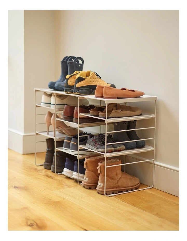 Level Plus Adjustable Triple Shoe Rack in Ecru Storage Hooks & Racks Level Plus Adjustable Triple Shoe Rack in Ecru Level Plus Adjustable Triple Shoe Rack in Ecru Joseph Joseph