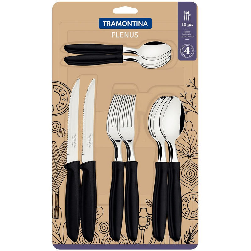 16-Piece Cutlery Set Stainless Steel for 4 People Outlet 16-Piece Cutlery Set Stainless Steel for 4 People 16-Piece Cutlery Set Stainless Steel for 4 People Tramontina
