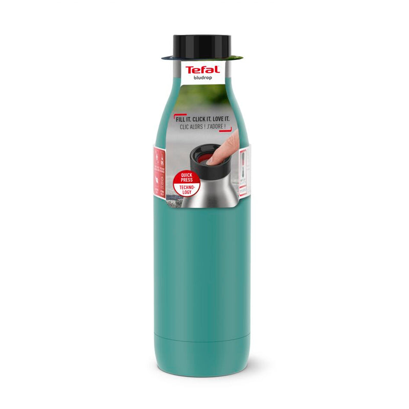 Bludrop Drinking Bottle 0.7L Green Stainless Steel Flask Bludrop Drinking Bottle 0.7L Green Bludrop Drinking Bottle 0.7L Green Tefal