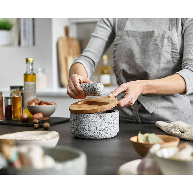 Dash Pestle & Mortar With Bamboo Lid  Dash Pestle & Mortar With Bamboo Lid Dash Pestle & Mortar With Bamboo Lid Joseph Joseph