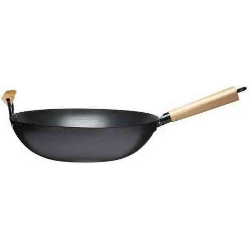 Oriental Carbon Steel Non-Stick Wok, 35cm Wok Pan Oriental Carbon Steel Non-Stick Wok, 35cm Oriental Carbon Steel Non-Stick Wok, 35cm KitchenCraft