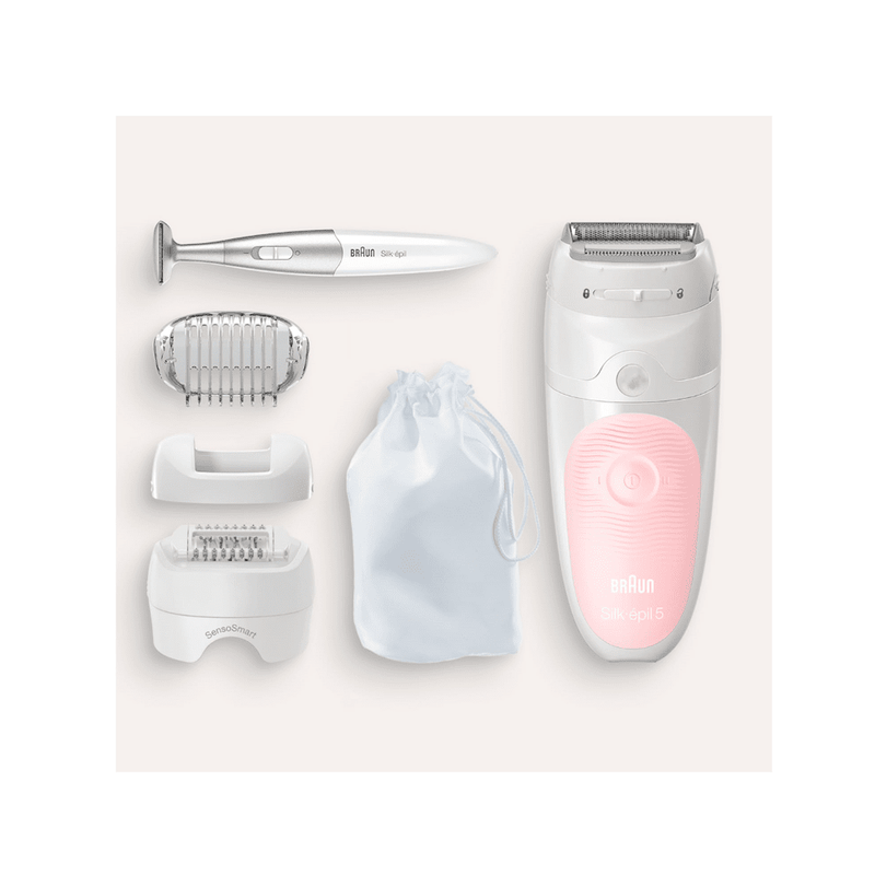 Silk-épil 5-820 Wet & Dry Epilator with 3 Extras Hair Removal Silk-épil 5-820 Wet & Dry Epilator with 3 Extras Silk-épil 5-820 Wet & Dry Epilator with 3 Extras Braun