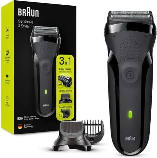 3 in 1 Series 3 Shave&Style Electric Shaver Grooming Kit 3 in 1 Series 3 Shave&Style Electric Shaver 3 in 1 Series 3 Shave&Style Electric Shaver Braun