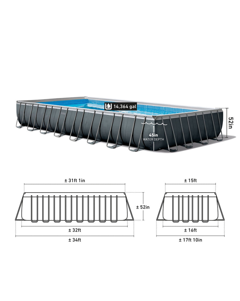 Ultra Xtr Rect Pool Set 9.75 X 4.88 X 1.32M Pool Ultra Xtr Rect Pool Set 9.75 X 4.88 X 1.32M Ultra Xtr Rect Pool Set 9.75 X 4.88 X 1.32M Intex