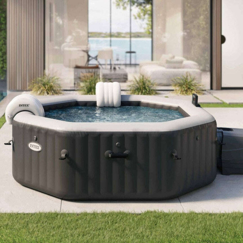 Purespa Jet & Bubble Deluxe 218*71Cm Octagon 6Pers Spa Bubble Pools Purespa Jet & Bubble Deluxe 218*71Cm Octagon 6Pers Purespa Jet & Bubble Deluxe 218*71Cm Octagon 6Pers Intex