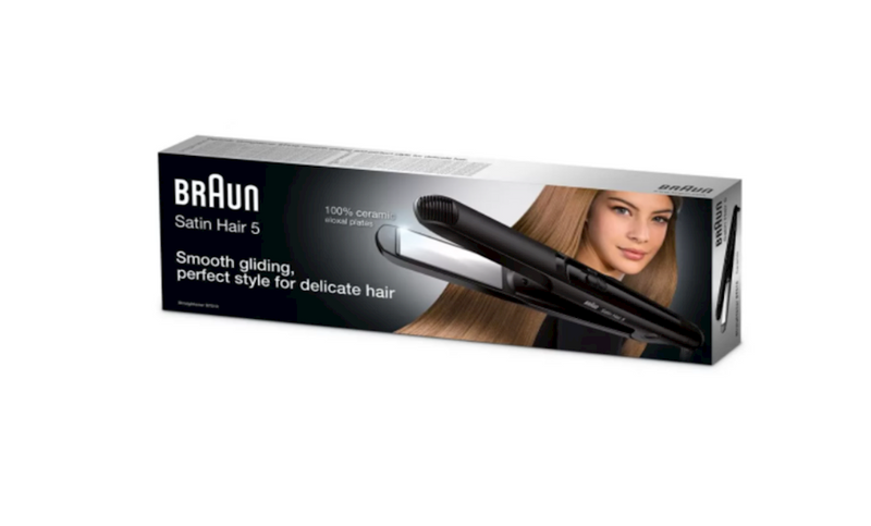 Hair Styler Black and Silver Hair Straighteners Hair Styler Black and Silver Hair Styler Black and Silver Braun