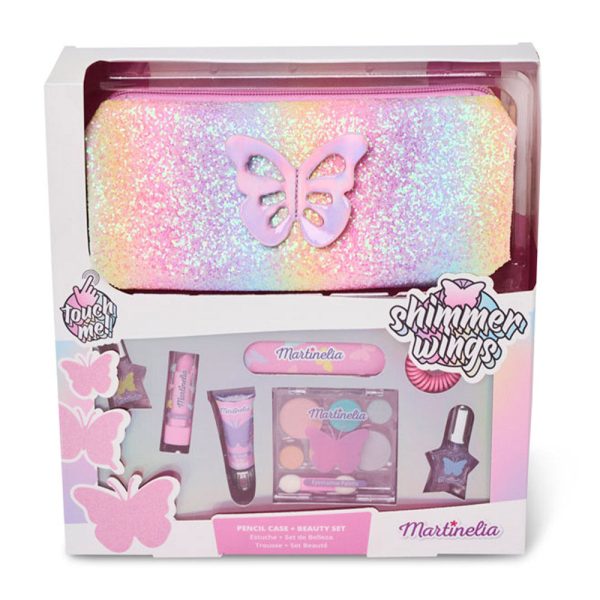 Shimmer Wings Pencil Case + Beauty Set kids cosmetics Shimmer Wings Pencil Case + Beauty Set Shimmer Wings Pencil Case + Beauty Set Martinelia