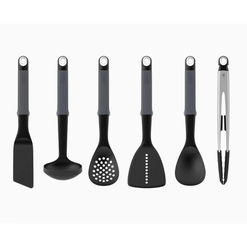 Joseph Joseph Elevate™ 6-piece Grey Utensils Carousel Set with Tongs Cooking Utensils Joseph Joseph Elevate™ 6-piece Grey Utensils Carousel Set with Tongs Joseph Joseph Elevate™ 6-piece Grey Utensils Carousel Set with Tongs Joseph Joseph