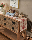 Red Snowflake Linen Table Runner Christmas decoration Red Snowflake Linen Table Runner Red Snowflake Linen Table Runner Dream G Store