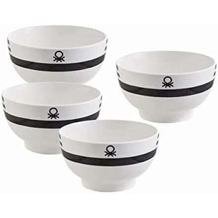 Black&White Collection, Set of 4 Bowls Bowl Set Black&White Collection, Set of 4 Bowls Black&White Collection, Set of 4 Bowls United Colors of Benetton