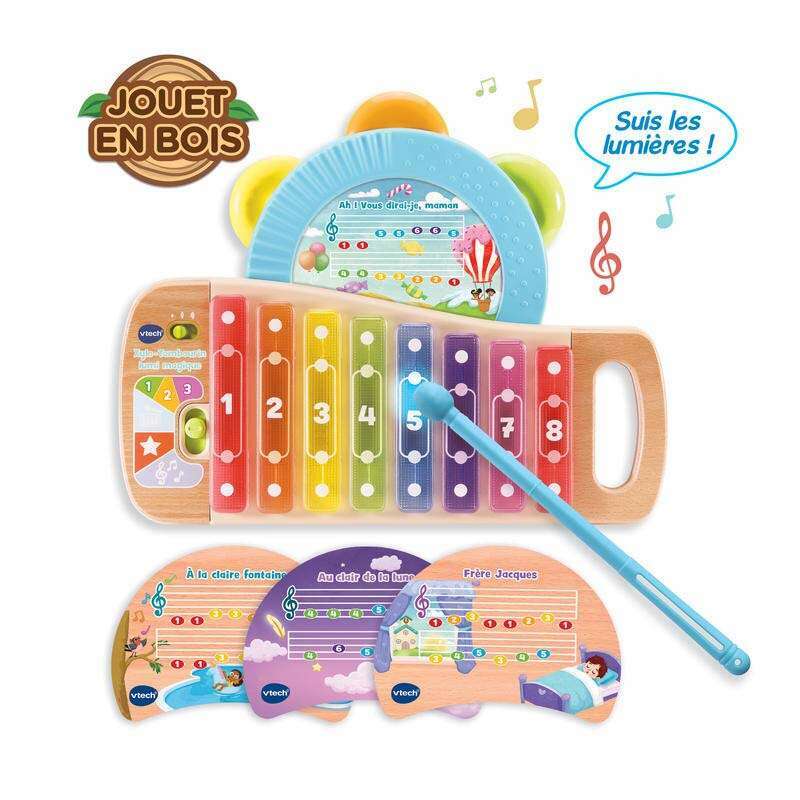 Xylo-tambourin Lumi Magique Wood toddler's toys Xylo-tambourin Lumi Magique Wood Xylo-tambourin Lumi Magique Wood Vtech