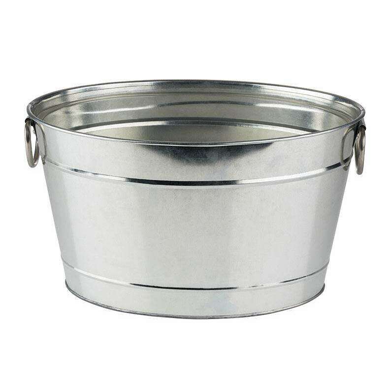 Beverage Tub "TIN" Galvanised Metal With Plastic Insert 11 L The Chefs Warehouse By MG Beverage Tub "TIN" Galvanised Metal With Plastic Insert 11 L Beverage Tub "TIN" Galvanised Metal With Plastic Insert 11 L The Chefs Warehouse By MG