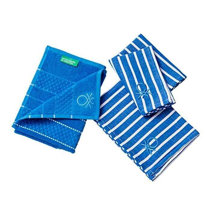 2x Napkins & 1 Terry Kitchen Cloth Kitchen Towels 2x Napkins & 1 Terry Kitchen Cloth 2x Napkins & 1 Terry Kitchen Cloth United Colors of Benetton