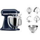 The German Outlet, KitchenAid, 4.8L Artisan Stand Mixer, Ink Blue + Pouring Shield $ Extra Bowl