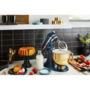 The German Outlet, KitchenAid, 4.8L Artisan Stand Mixer, Ink Blue + Pouring Shield $ Extra Bowl