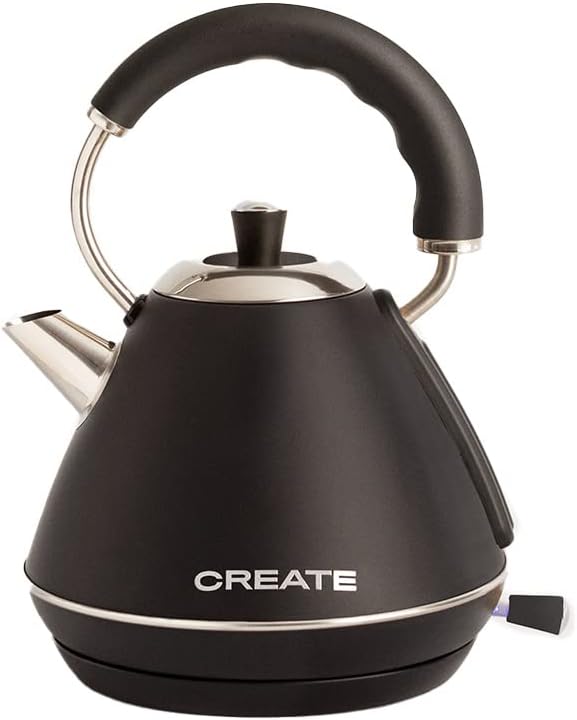 Retro Stylance 1.7L Electric Kettle, Black Outlet Retro Stylance 1.7L Electric Kettle, Black Retro Stylance 1.7L Electric Kettle, Black CREATE