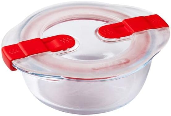 Cook & Heat Round Glass Food container With Patented Microwave Safe Lid Food containers Cook & Heat Round Glass Food container With Patented Microwave Safe Lid Cook & Heat Round Glass Food container With Patented Microwave Safe Lid Pyrex