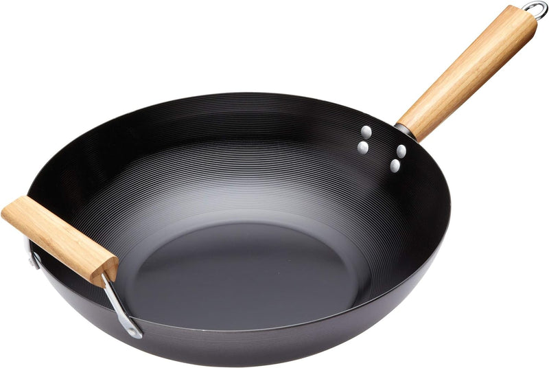 Oriental Carbon Steel Non-Stick Wok, 35cm Wok Pan Oriental Carbon Steel Non-Stick Wok, 35cm Oriental Carbon Steel Non-Stick Wok, 35cm KitchenCraft