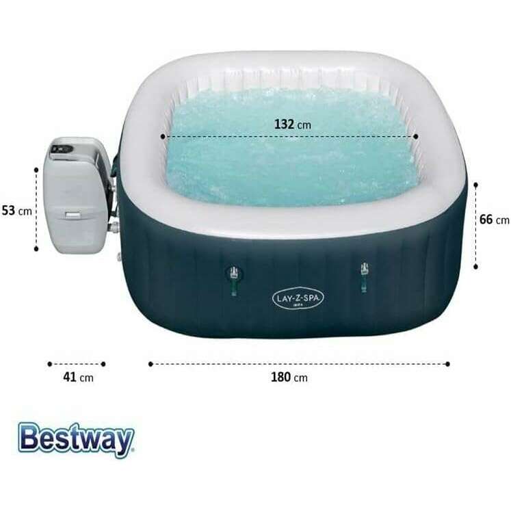 Lay-Z-Spa Whirlpool Ibiza Airjet 180 x180x66 cm  4-6 Persons home pool Lay-Z-Spa Whirlpool Ibiza Airjet 180 x180x66 cm  4-6 Persons Lay-Z-Spa Whirlpool Ibiza Airjet 180 x180x66 cm  4-6 Persons Bestway