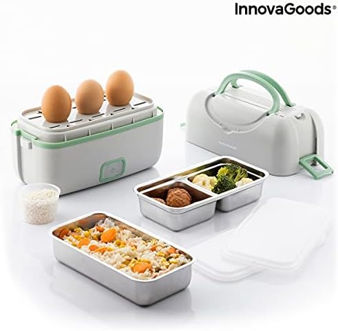 3-in-1 Electric Steamer Lunch Box with Recipes Beneam Food Storage Containers 3-in-1 Electric Steamer Lunch Box with Recipes Beneam 3-in-1 Electric Steamer Lunch Box with Recipes Beneam InnovaGoods