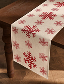 Red Snowflake Linen Table Runner Christmas decoration Red Snowflake Linen Table Runner Red Snowflake Linen Table Runner Dream G Store