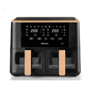 Dual Air Fryer 9L, 2400W, Black-Pink Gold, Window Door Air Fryers Dual Air Fryer 9L, 2400W, Black-Pink Gold, Window Door Dual Air Fryer 9L, 2400W, Black-Pink Gold, Window Door Ariete